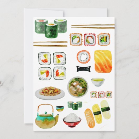 Treffen Sie das Baby | Sushi Baby Dusche Party Ein (Rückseite)