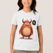 Treffen Sie das freundliche Fluff Monster Tri-Blend Shirt (Vorderseite)