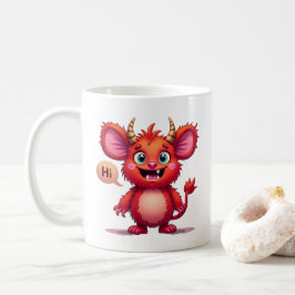 Treffen Sie das freundliche rote Monster Kaffeetasse