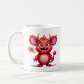 Treffen Sie das freundliche rote Monster Kaffeetasse (Links)