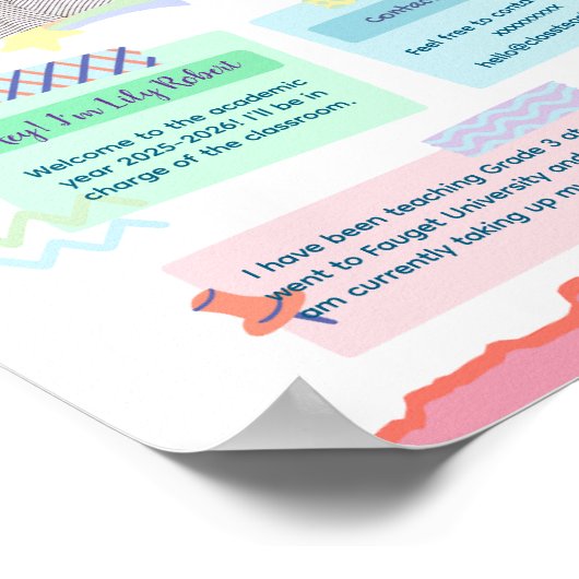 Treffen Sie das Lehrerplakat Poster (Ecke)