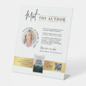 Treffen Sie den Autor Foto Book Signature Imitats  Sockelschild (Vorderseite)