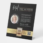 Treffen Sie den Autor Foto Book Signature Imitats  Sockelschild (Vorderseite)