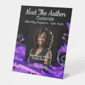 Treffen Sie den Autor Lila Sockelschild (Vorderseite)