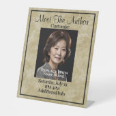 Treffen Sie den Autor mit einfachem Licht Sockelschild (Vorderseite)