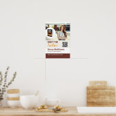 Treffen Sie den Autor Promo-Foto Modern QR-Code Poster (Küche)