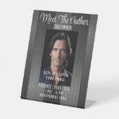 Treffen Sie den Autor Sleek Gray Sockelschild (Vorderseite)