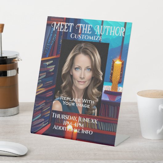 Treffen Sie den Hintergrund der Autorenbibliothek Sockelschild (In SItu)