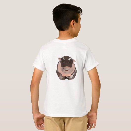 Treffen Sie den Hippo-T - Shirt "Moo Deng" (Schwarz voll)