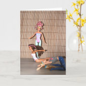 Treffen Sie die Gym Girls. Karte (Gelbe Blume)