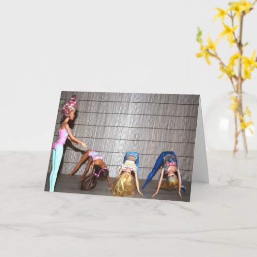 Treffen Sie die Gym Girls. Karte (Gelbe Blume)