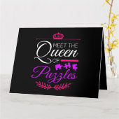 Treffen Sie die Königin von Puzzles Queen Puzzle K Karte (Gelbe Blume)