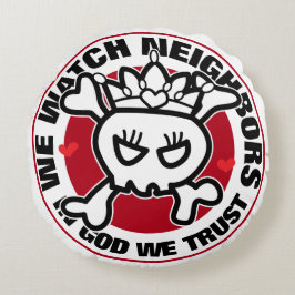 Treffen Sie die Prinzessin Wir beobachten Nachbarn Rundes Kissen