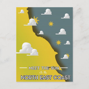 Treffen Sie die Sonne an der Nordostküste Postkarte
