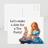 Treffen Sie ein Party für Tee Postkarte (Vorne/Hinten)
