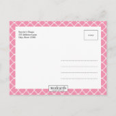 TREFFEN SIE IHRE moderne Geburtsankündigung Ankündigungspostkarte (Rückseite)