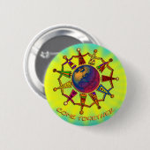 Treffen Sie Menschen | Yellocyanlila-Glanz Button (Vorne & Hinten)
