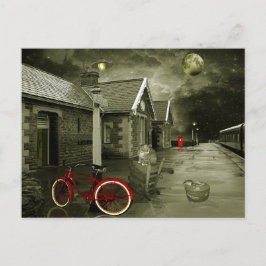 Treffen Sie mich am Bahnhof Postkarte