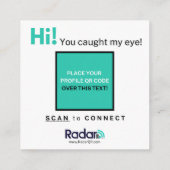 TREFFEN SIE MICH AM HEISSEN ORT QUADRATISCHE VISITENKARTE (Rückseite)