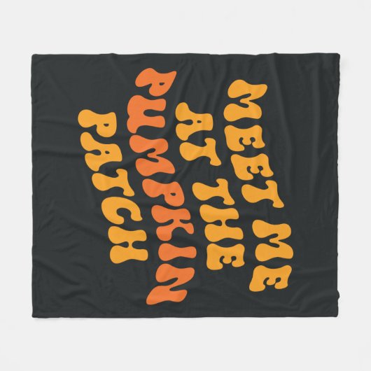Treffen Sie mich am Pumpkin Patch Fleecedecke (Vorderseite (Horizontal))