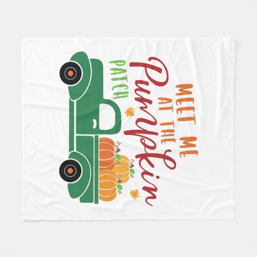 Treffen Sie mich am Pumpkin Patch Fleecedecke (Vorderseite (Horizontal))
