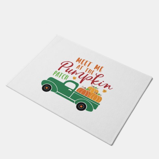 Treffen Sie mich am Pumpkin Patch Fußmatte (Schrägansicht)