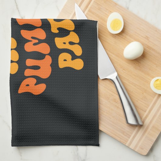 Treffen Sie mich am Pumpkin Patch Geschirrtuch (Viertel Falte)