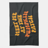 Treffen Sie mich am Pumpkin Patch Geschirrtuch (Vertikal)