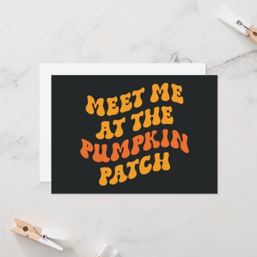 Treffen Sie mich am Pumpkin Patch Karte (Vorderseite/Rückseite Beispiel)