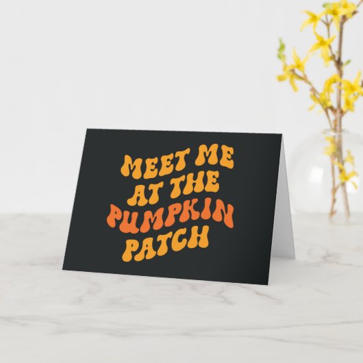 Treffen Sie mich am Pumpkin Patch Karte (Gelbe Blume)