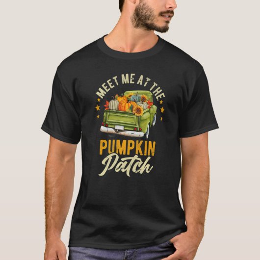 Treffen Sie mich am Pumpkin Patch Lieferwagen Fall T-Shirt (Vorderseite)