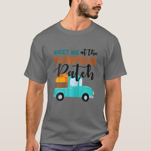 Treffen Sie mich am Pumpkin Patch Lieferwagen Fall T-Shirt (Vorderseite)