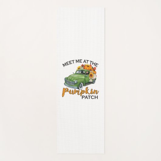 Treffen Sie mich am Pumpkin Patch Lieferwagen Fall Yogamatte (Vorderseite)