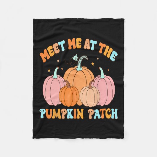 Treffen Sie mich am Pumpkin Patch Pumpkin Patch Pa Fleecedecke (Vorderseite)