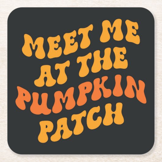 Treffen Sie mich am Pumpkin Patch Rechteckiger Pappuntersetzer (Vorderseite)