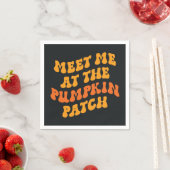 Treffen Sie mich am Pumpkin Patch Serviette (Beispiel)
