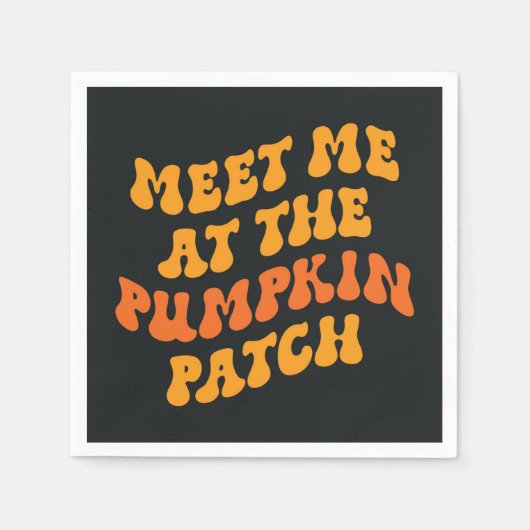 Treffen Sie mich am Pumpkin Patch Serviette (Vorderseite)