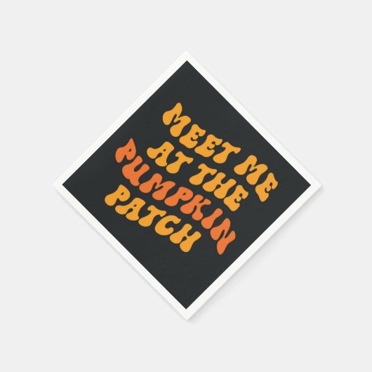 Treffen Sie mich am Pumpkin Patch Serviette (Ecke)