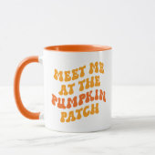 Treffen Sie mich am Pumpkin Patch Tasse (Links)