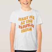 Treffen Sie mich am Pumpkin Patch Tri-Blend Shirt (Vorderseite)