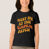 Treffen Sie mich am Pumpkin Patch Tri-Blend Shirt (Vorderseite)