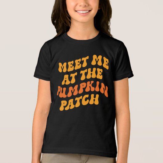 Treffen Sie mich am Pumpkin Patch Tri-Blend Shirt (Vorderseite)