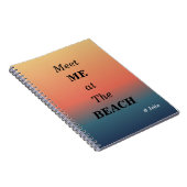 Treffen Sie mich am Strand Sommerstrand Sonnenaufg Notizblock (Rechte Seite)