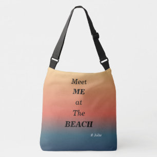 Treffen Sie mich am Strand Sommerstrand Sonnenaufg Tragetaschen Mit Langen Trägern