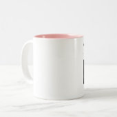 Treffen Sie mich an der Barre | Personalisiertes B Zweifarbige Tasse (Vorderseite Links)