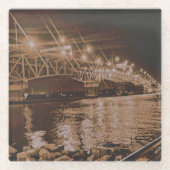 Treffen Sie mich an der Bucht Glasuntersetzer (Vorderseite)