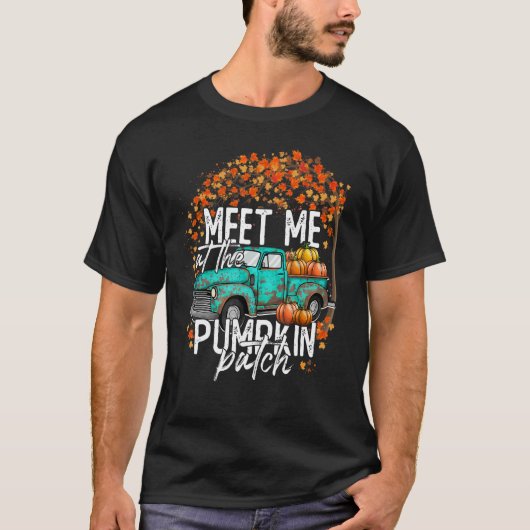 Treffen Sie mich auf dem Pumpkin Patch Herbst Than T-Shirt (Vorderseite)