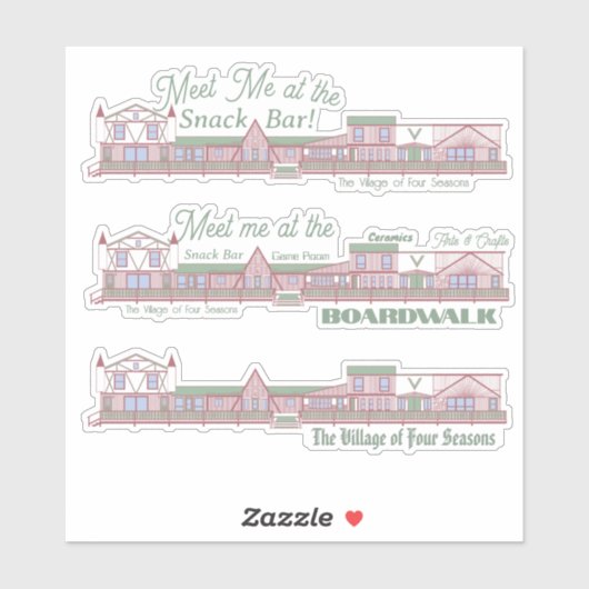 Treffen Sie mich auf dem VOFS-Boardwalk-Sticker Aufkleber (Blatt)