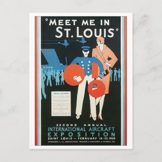 Treffen Sie mich auf der Ausstellung von St. Louis Postkarte (Vorderseite)