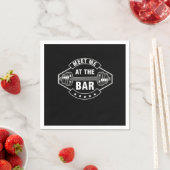 Treffen Sie mich auf der Bar Weighebigst Barbell B Serviette (Beispiel)